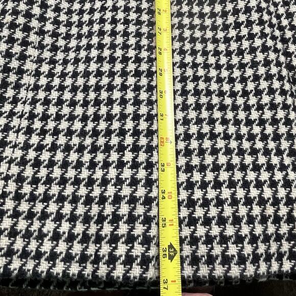 J Crew Trench coat Size 10 Houndstooth Belted Wool Blend Long Lined FLAWS - Picture 8 of 16